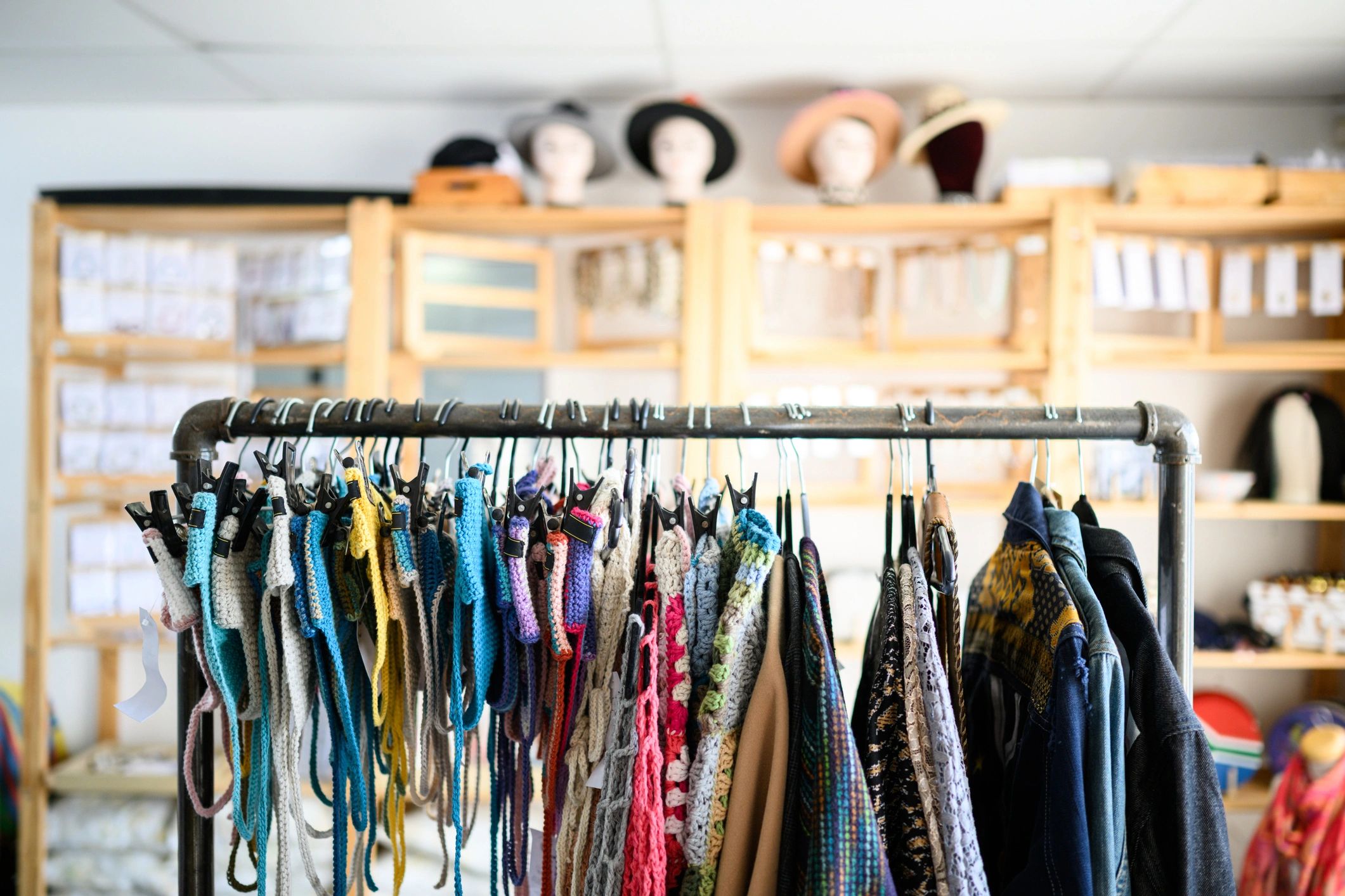 Boutique clothing display inside Ciine-inspired retail space
